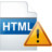 Html page warning Icon